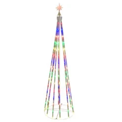 Brite Star 7' LED Lighted Cone Tree Light Show Outdoor Christmas Decoration 48-540-00