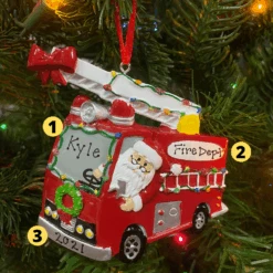 Christmas Parade Fire Truck Personalized Christmas Ornament OR1583