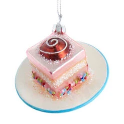 Kurt Adler 3.25" Pink Miniature Cake Glass Christmas Ornament C6374 -The Jolly Christmas Shop apieejruc 92028.1646091888