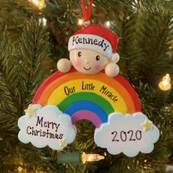 Our Little Miracle Rainbow Baby Personalized Christmas Ornament OR1965 -The Jolly Christmas Shop apigfwqlw 28627.1646091910