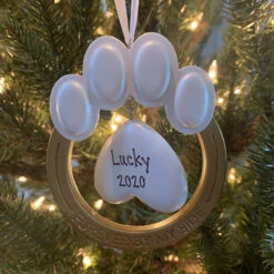 Hallmark 4" Pet Paw Memorial Personalized Christmas Ornament 1HGO2252 -The Jolly Christmas Shop apihbqd4l 48332.1646091900