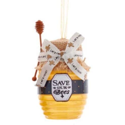 Kurt Adler 4.25" Honey Jar Christmas Ornament T2705 -The Jolly Christmas Shop apijmctal 92176.1646091981