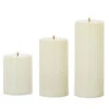 Uyuni 3" X 5", 7" Or 9" Ivory Flat Top Flicker Flame Pillar Candle