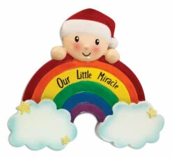 Our Little Miracle Rainbow Baby Personalized Christmas Ornament OR1965 -The Jolly Christmas Shop apil0lbjk 73987.1646091909