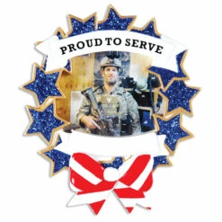 Armed Forces Military Picture Frame Personalized Christmas Ornament -The Jolly Christmas Shop apilm9z8k 33904.1646091891