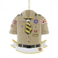 Kurt Adler 3.5" Boy Scout Shirt Personalized Christmas Ornament BS2202B -The Jolly Christmas Shop apinbpvyc 67631.1646091872