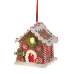 Raz 3.25" LED Lighted Claydough Gingerbread House Christmas Ornament 3815534 -The Jolly Christmas Shop apiprgoun 04451.1646091907