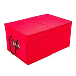 Santa's Bags Red 3 Tray Ornament Storage Drawer With Lid SB-10452-RED -The Jolly Christmas Shop apirq2swr 25300.1646091894