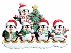 Family Personalized Christmas Ornament With 5 Penguins -The Jolly Christmas Shop apiux0qax 15222.1646091887