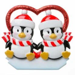 Penguin Couple First Christmas Personalized Christmas Ornament OR1721 -The Jolly Christmas Shop apivupfwc 63209.1646091868