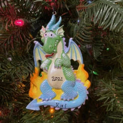 Rainbow Dragon Personalized Christmas Ornament OR962 -The Jolly Christmas Shop apiz58pmx 22512.1646091876