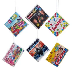 Kurt Adler 3.5" Set Of 6 Hasbro Retro Board Game Ornament BOR1231SET
