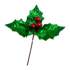 Kurt Adler 19" Large Green Holly Leaf With Red Berry Pick C0305