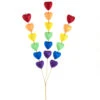Kurt Adler 29.5" Rainbow Pride Glittered Heart Christmas Tree Spray C4932 -The Jolly Christmas Shop c4932 36075.1653317912