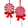 Kurt Adler 6.3" Set Of 2 Peppermint Stripe Lollipop Christmas Ornament D4099 -The Jolly Christmas Shop d4099 47122.1677620123