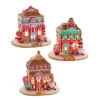 Kurt Adler 7.5" Light-Up Sugar Plum Shops Christmas Houses GBJ0028