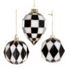Kurt Adler Black And White Harlequin Ball And Finial Glass Christmas Ornament T3145 1 Kurt Adler Black And White Harlequin Ball And Finial Glass Christmas Ornament T3145 -The Jolly Christmas Shop t3145 33086.1678224584